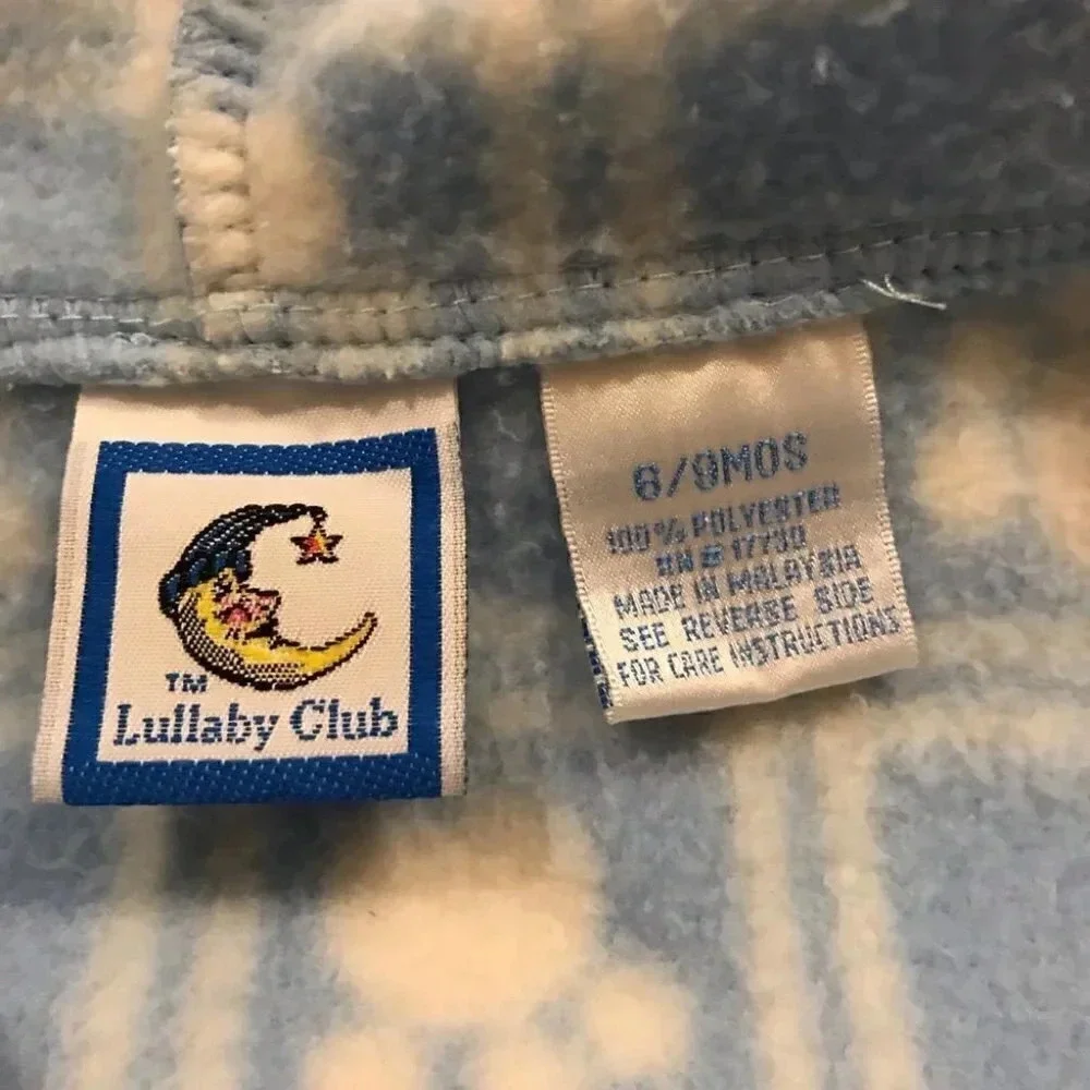 Vintage Lullaby Club Fleece Baby Bunting Blue